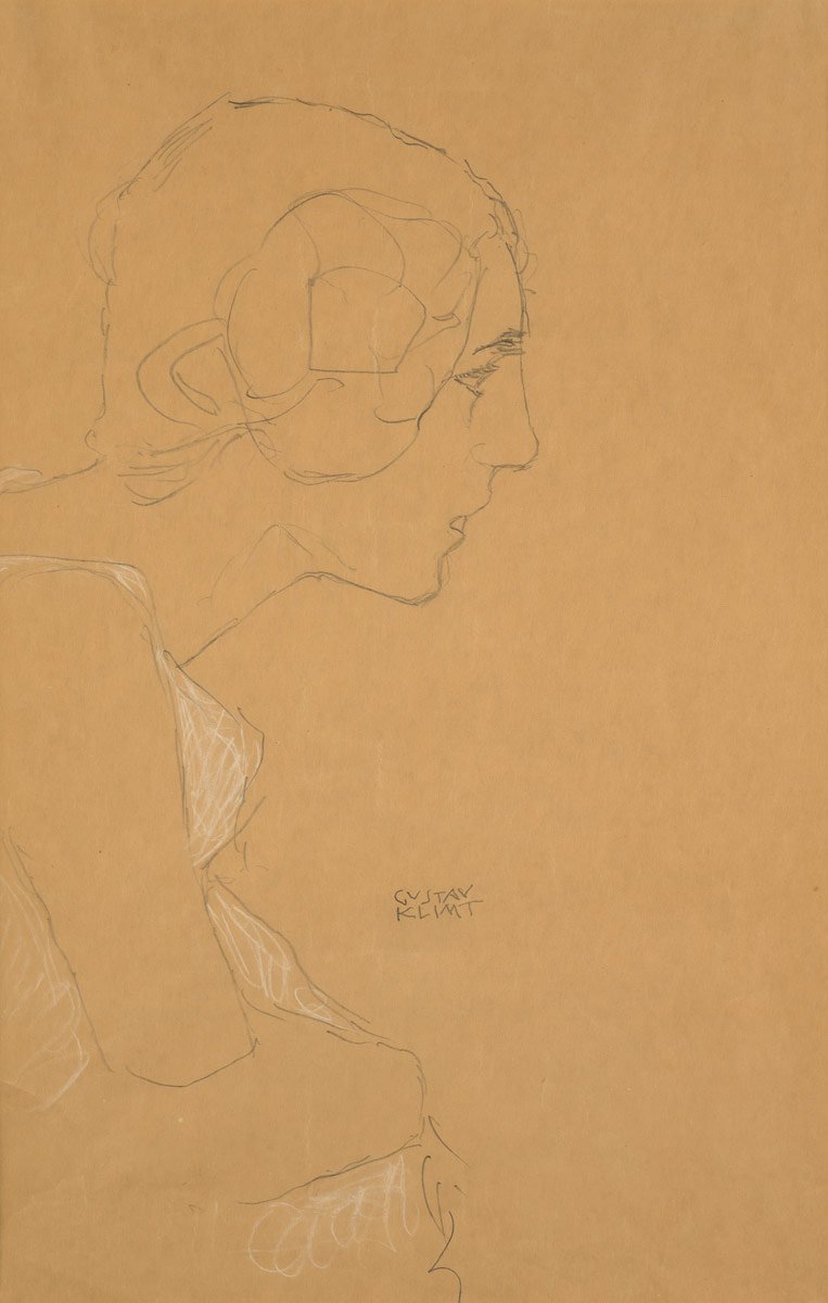 右のプロファイルの肘 作： グスタフ・クリムト