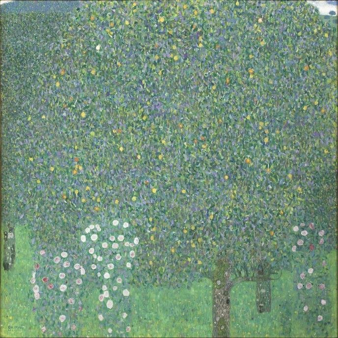 木の下のバラの茂み 作： グスタフ・クリムト