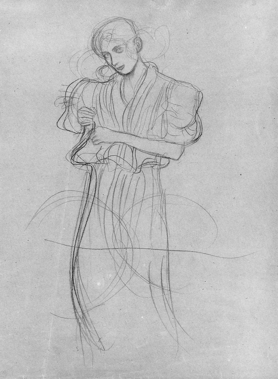 立っているローブの女、1903 作： グスタフ・クリムト