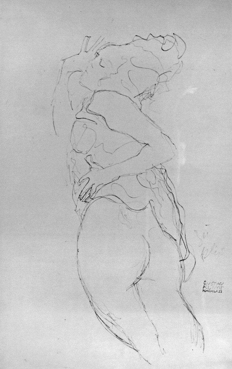若い女性、1917 作： グスタフ・クリムト
