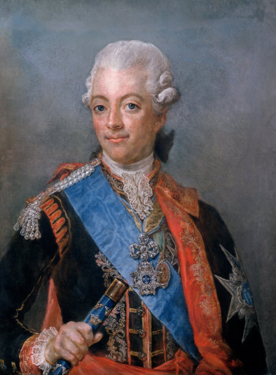 スウェーデンのグスタフ3世（1746-92）（パステル） 作： グスタフ・ランドバーグ