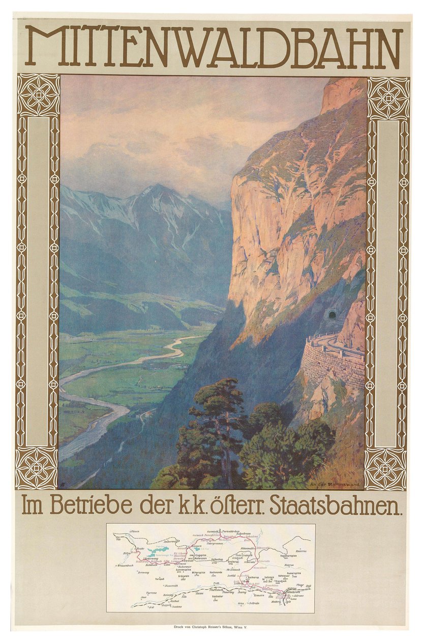 ミッテンヴァルト鉄道、c。 1912年。 作： グスタフ・ヤーン