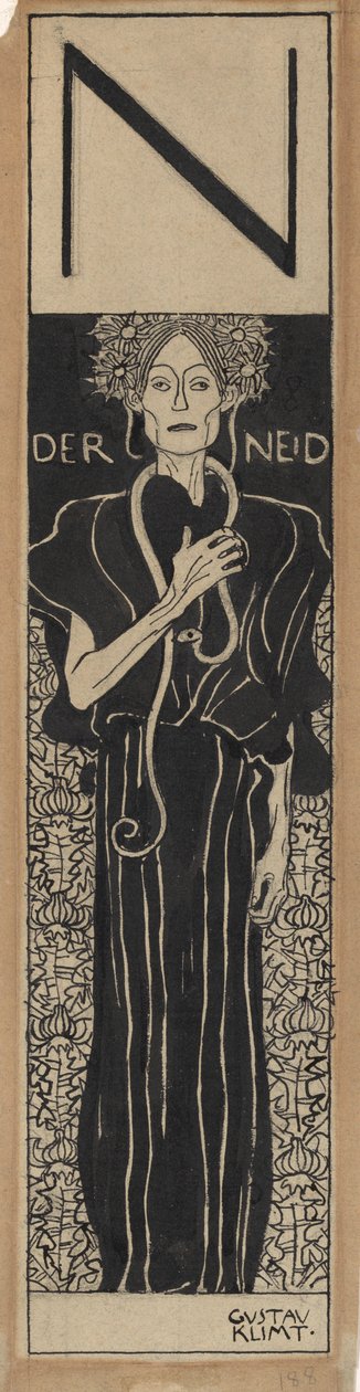羨望、1898年。 作： グスタフ・クリムト