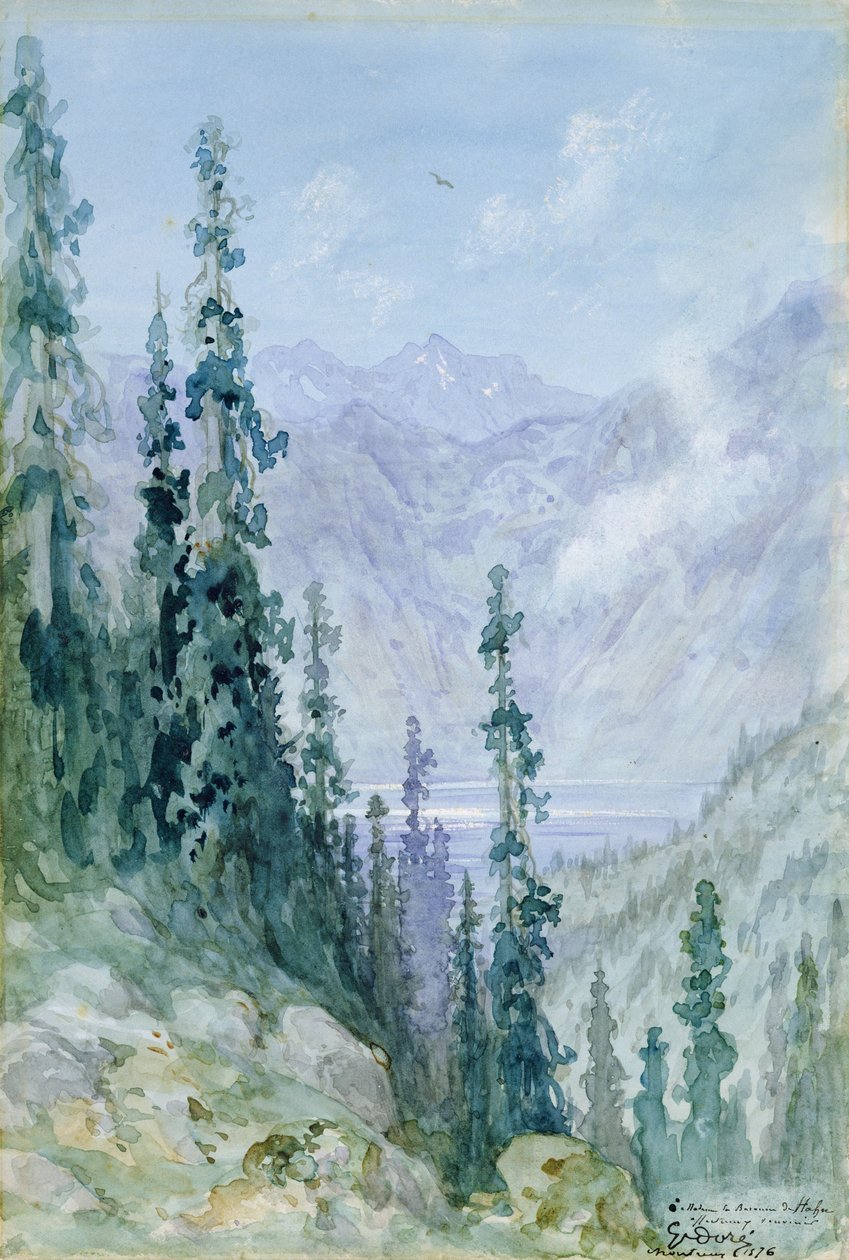 山岳風景、1876 作： ギュスターヴ・ドレ