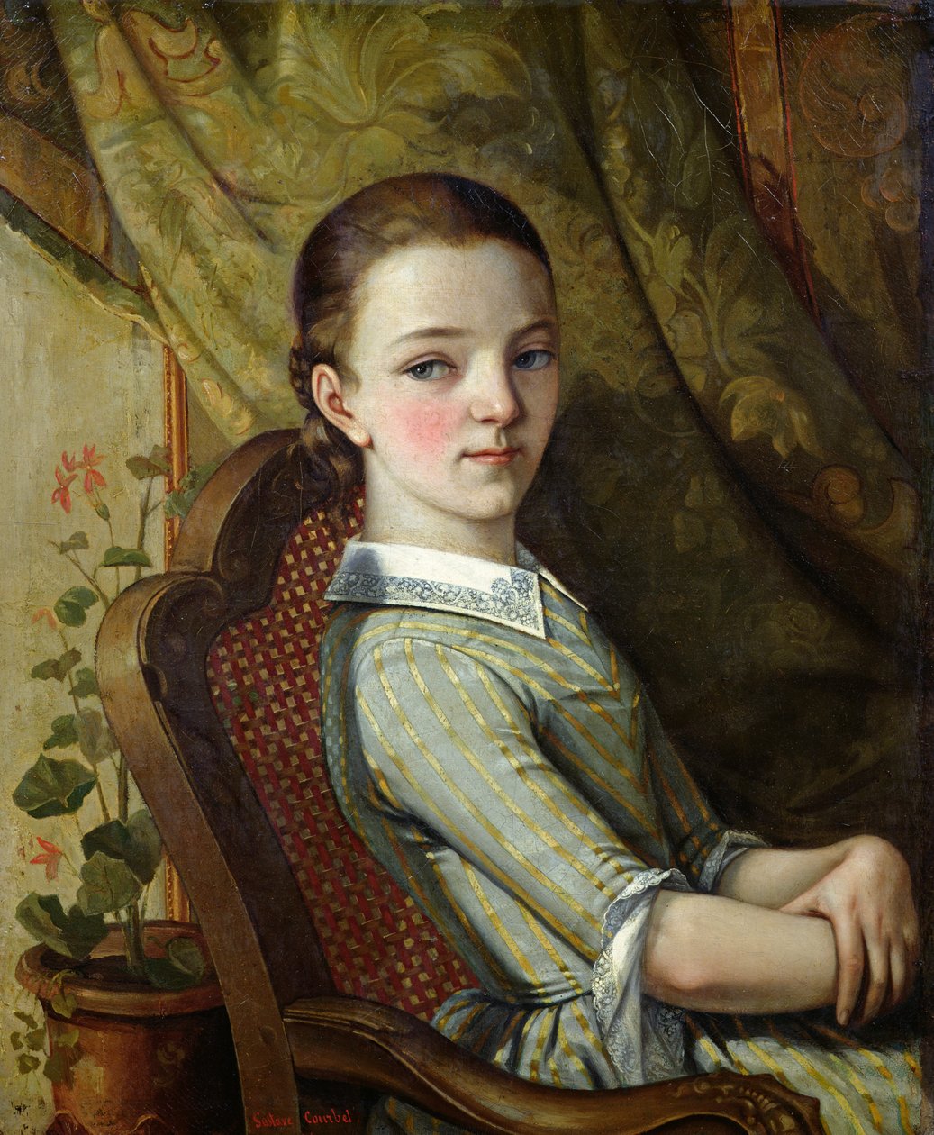 ジュリエット・クールベ（1831-1915）1844（キャンバスに油彩） 作： ギュスターヴ・クールベ