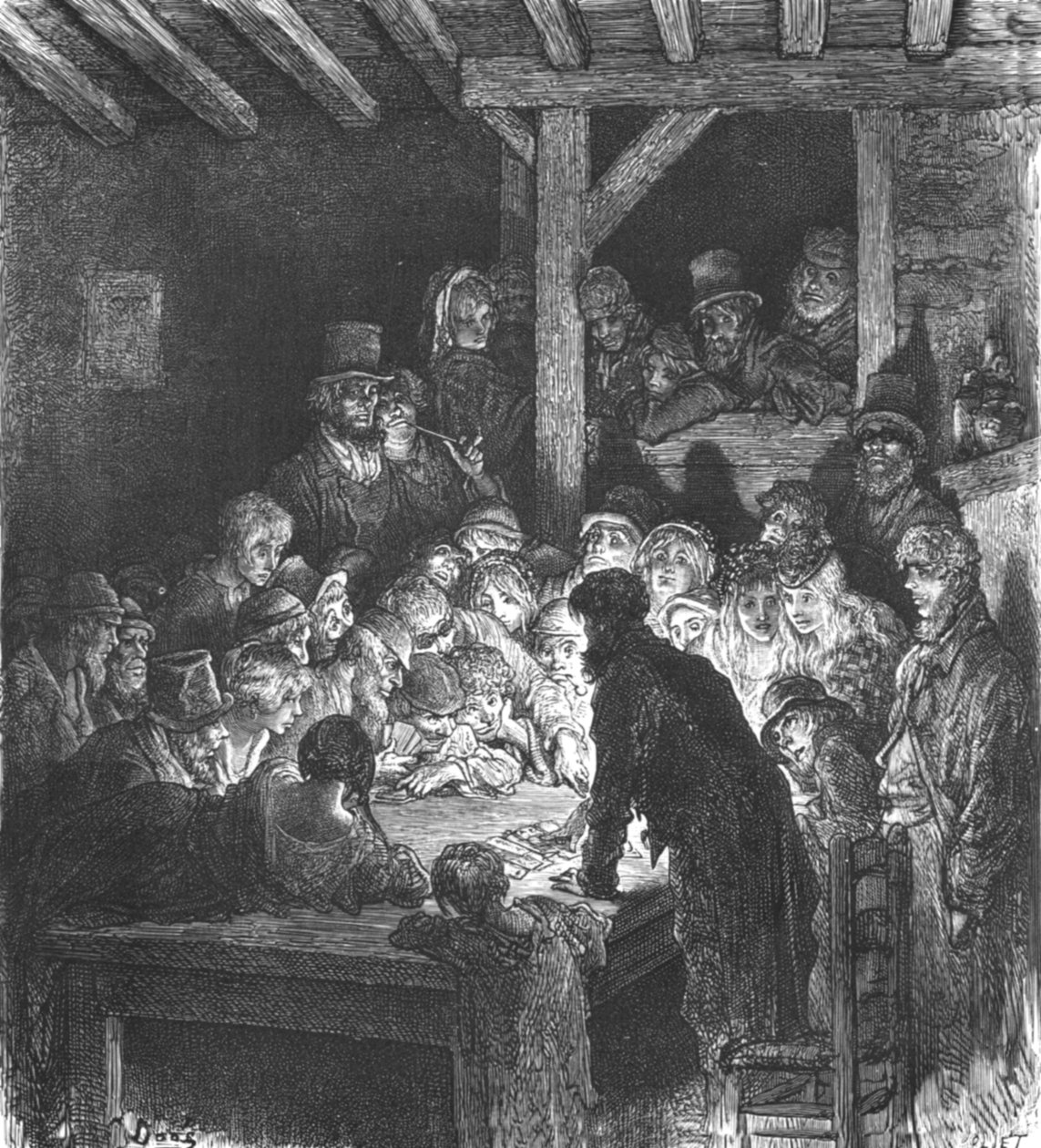 「泥棒のギャンブル」、1872年。 作： ギュスターヴ・ドレ
