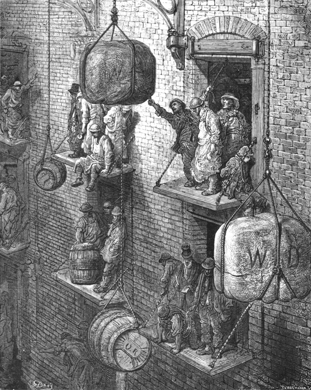 「都市の倉庫」、1872 年。 作： ギュスターヴ・ドレ