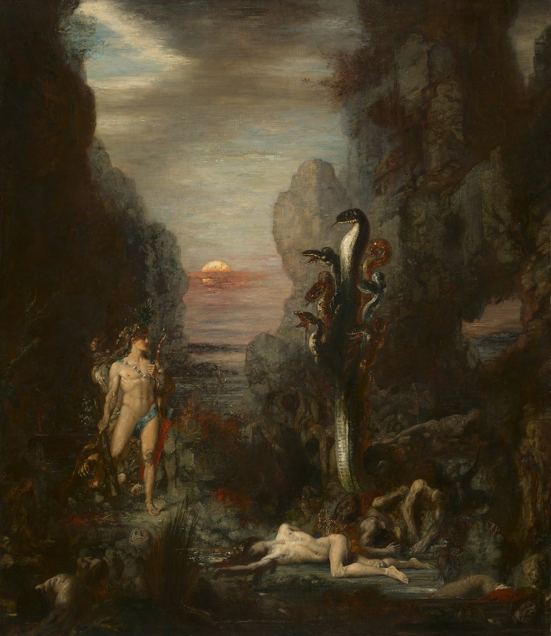 Hercules and the Lernaean Hydra、187576。 作： ギュスターヴ・モロー