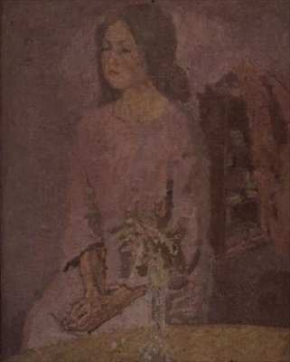 薔薇の少女、1918年頃 作： グウェン・ジョン