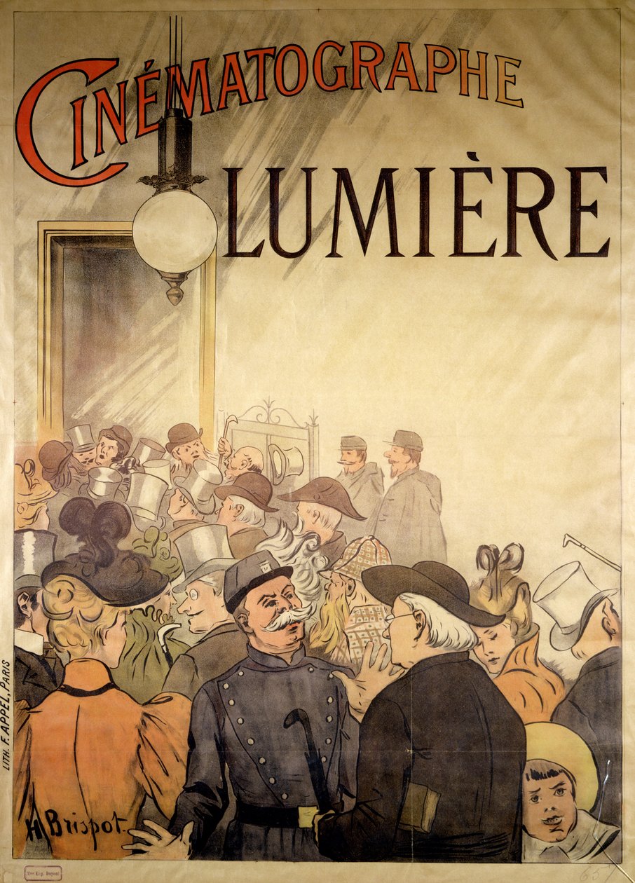 「シネマトグラフルミエール」の広告ポスター、1896年 作： H.ブリスポット
