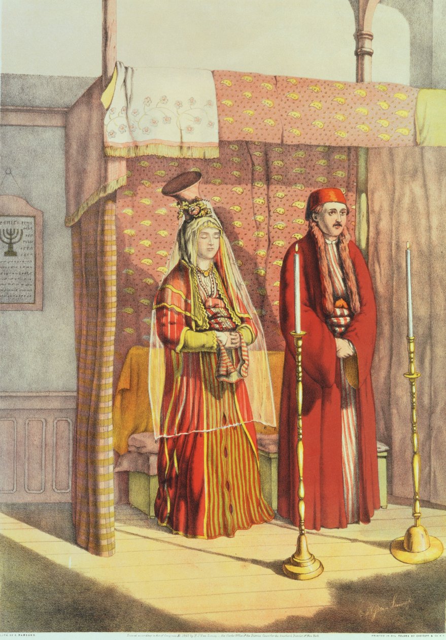 チャールズパーソンズによって刻まれたユダヤ人の結婚、1862年 作： HJヴァンレネップ