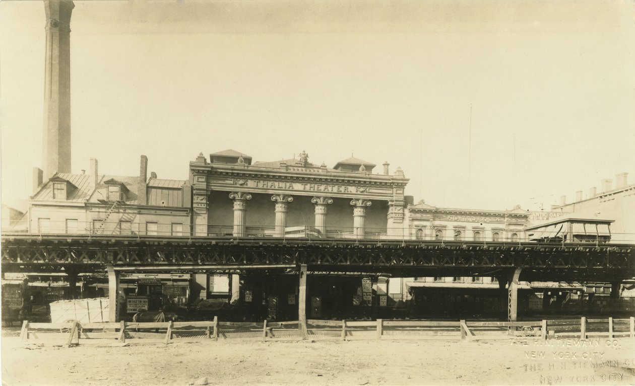タリア劇場、1929年に破壊される前、1908年頃（bw写真） 作： HNティーマン