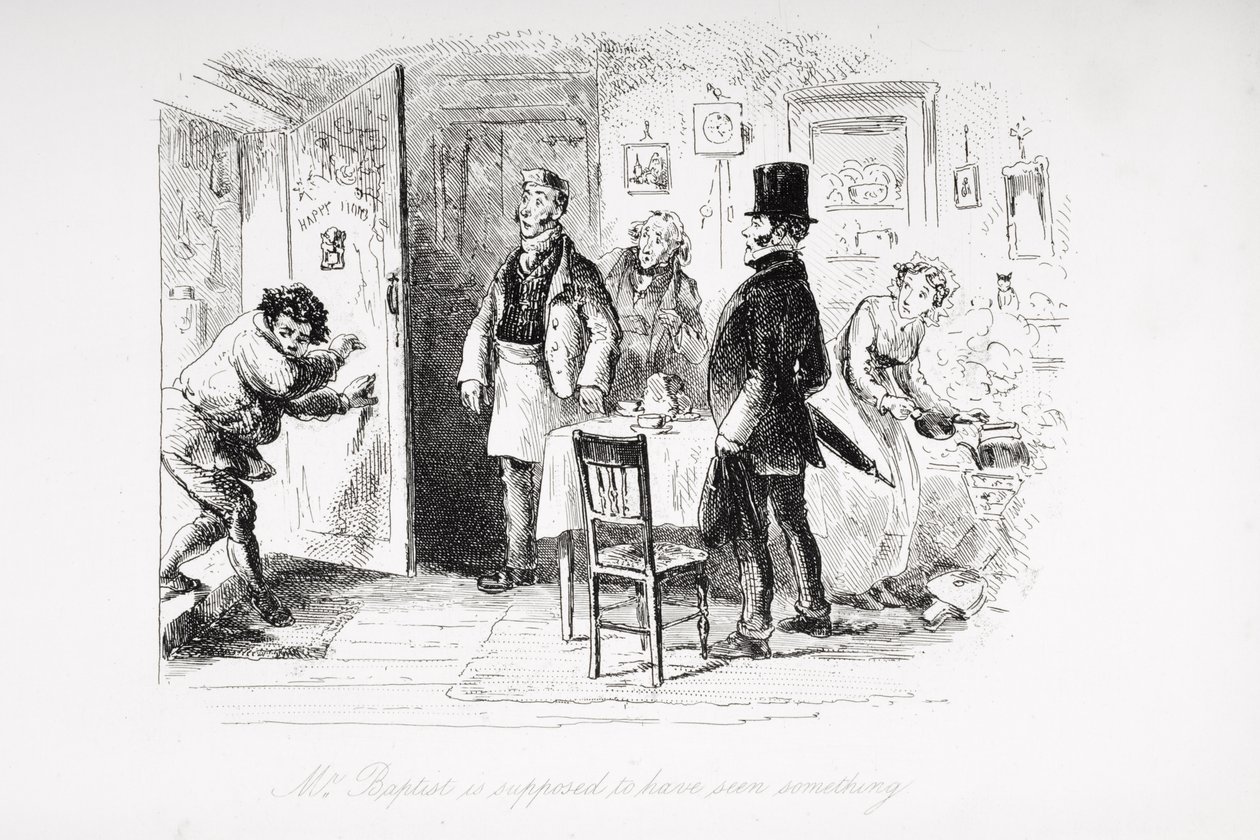 バプティスト氏は、チャールズディケンズ（1812-70）による「リトルドリット」のイラスト、1857年に最初に公開されたものを見たはずです。 作： ハブロナイト・ブラウン