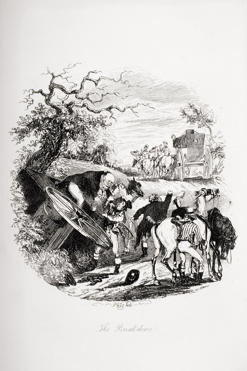 内訳、チャールズディケンズの「The Pickwick Papers」（1812-70）の図解、1837年 作： ハブロナイト・ブラウン