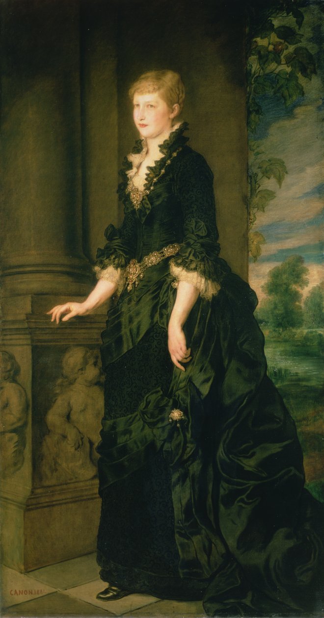 ベルギーのステファニー皇太子、オーストリアのルドルフ皇太子（1858-89）の配偶者、1881年 作： ハンス・キャノン