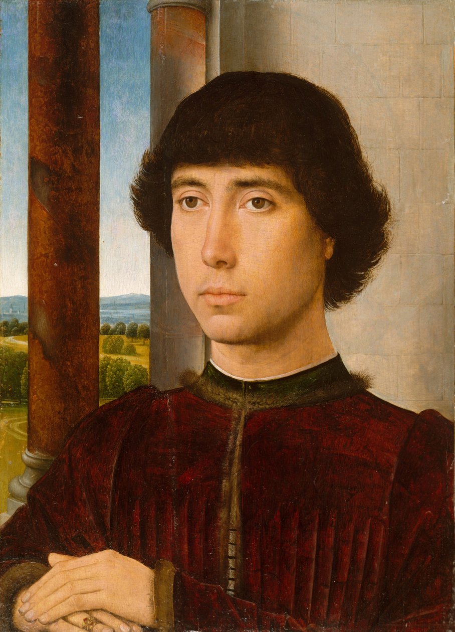 若い男の肖像、c.1470-75 作： ハンス・メムリンク