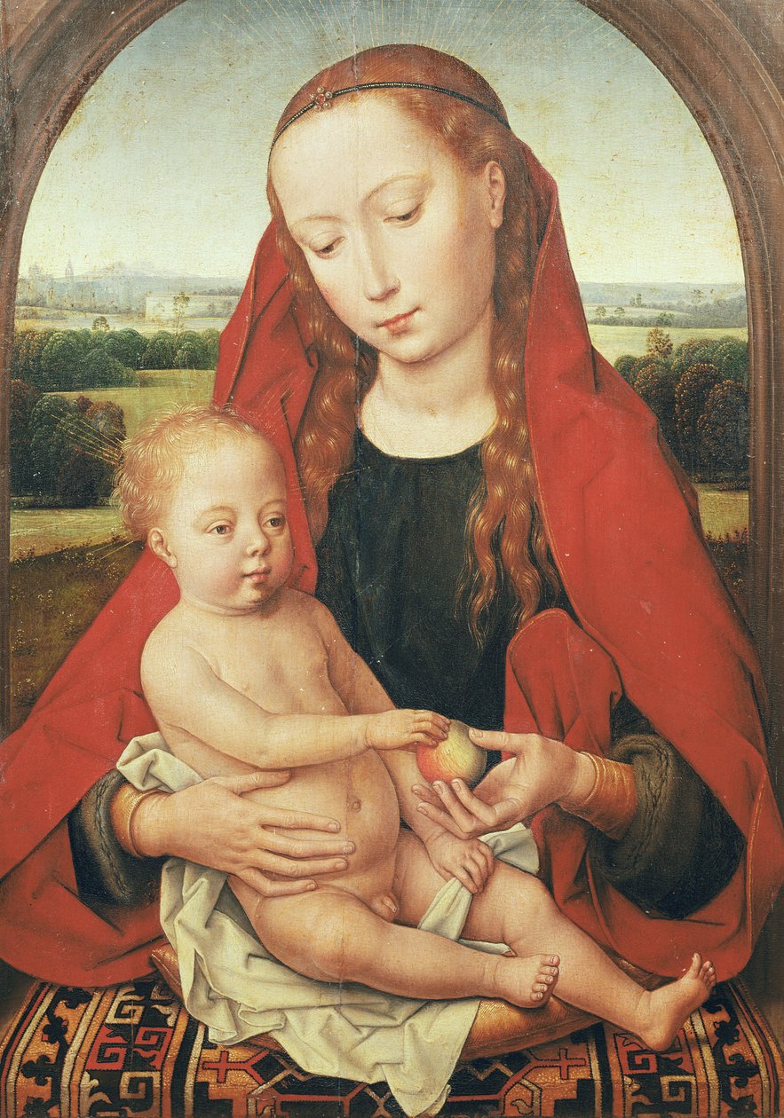 聖母子、1485-90年 作： ハンス・メムリンク