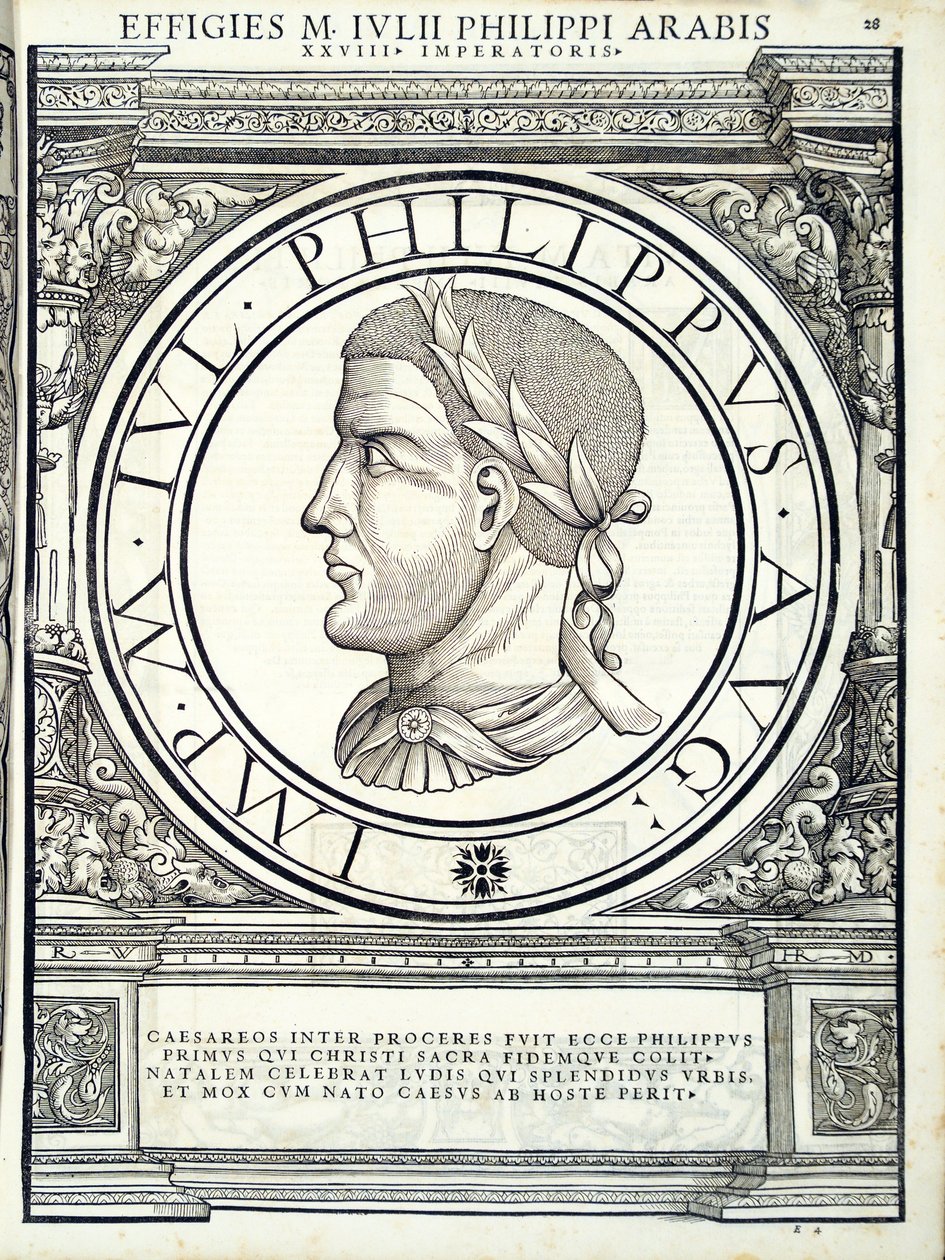 ジュリアスフィリップ、東西のローマ皇帝の古代硬貨の最も真実な画像から、ルドルフヴィッセンバッハによって彫刻され、アンドレアスハンバーガー、ズリによって印刷された 作： ハンス・ルドルフ・マヌエルドイツ人