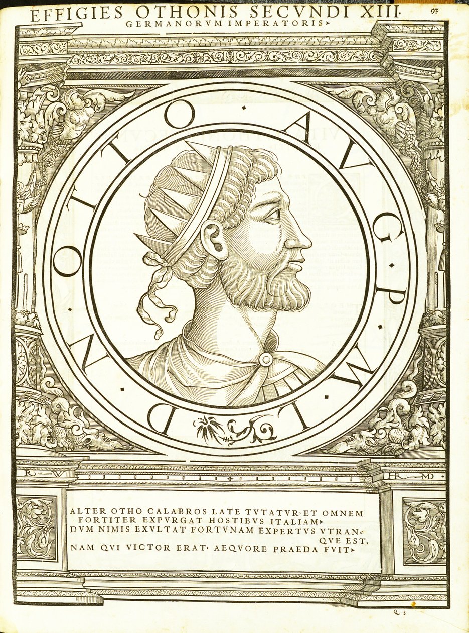 オットー2、ローマの東西の司令官による古代硬貨の最も真実な画像、ルドルフヴィッセンバッハによる彫刻、アンドレアスゲスナーによる印刷、チューリッヒ、155 作： ハンス・ルドルフ・マヌエルドイツ人
