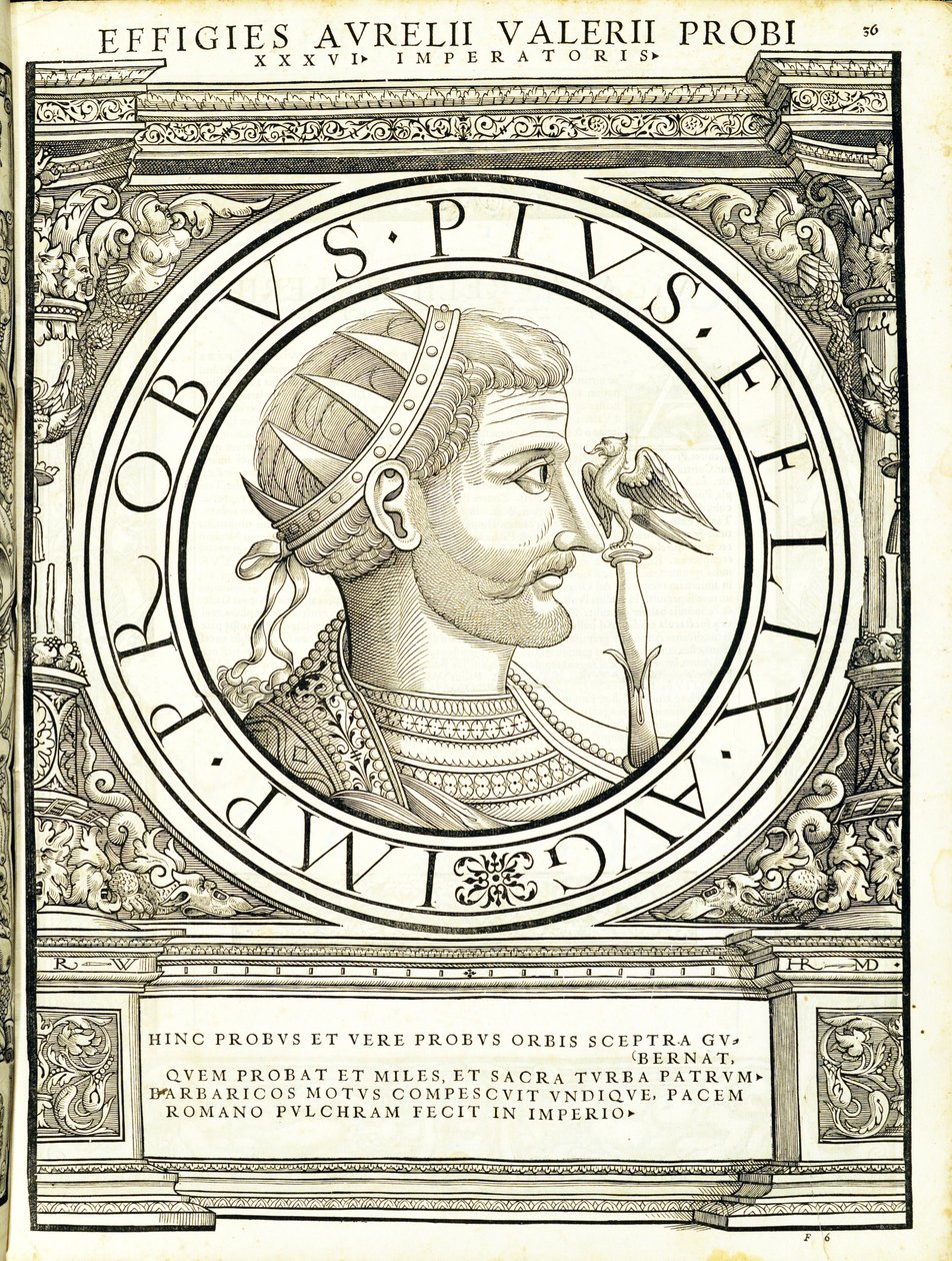 1559年にチューリッヒのアンドレアスゲスナーによって印刷された、ルドルフヴィッセンバッハによって彫刻された古代の硬貨のローマ東西の真実の画像の司令官から注文 作： ハンス・ルドルフ・マヌエルドイツ人