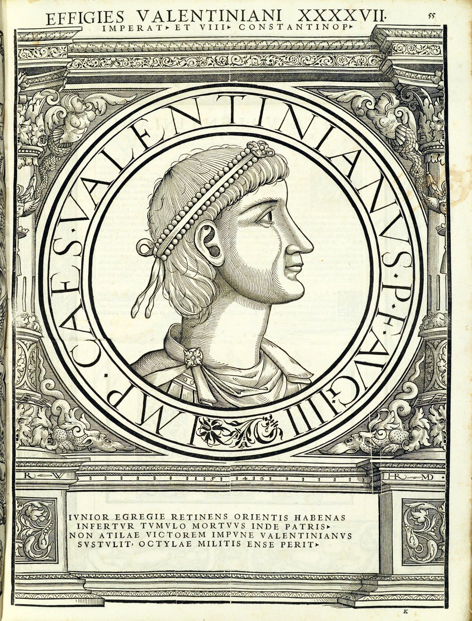 ヴァレンス3、東と西のローマ皇帝の古代硬貨の最も真実な画像から、ルドルフヴィッセンバッハによって彫刻、アンドレアスゲスナー、ズートによって印刷 作： ハンス・ルドルフ・マヌエルドイツ人