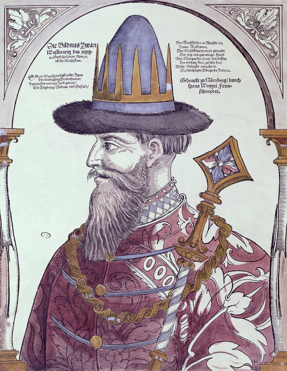 Ivan IV（1530-84）The Terrible（カラー木版） 作： ハンス・ウェイゲル