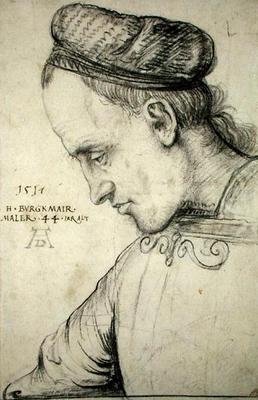 自画像、1517年頃（木炭） 作： ハンス・ブルククマール