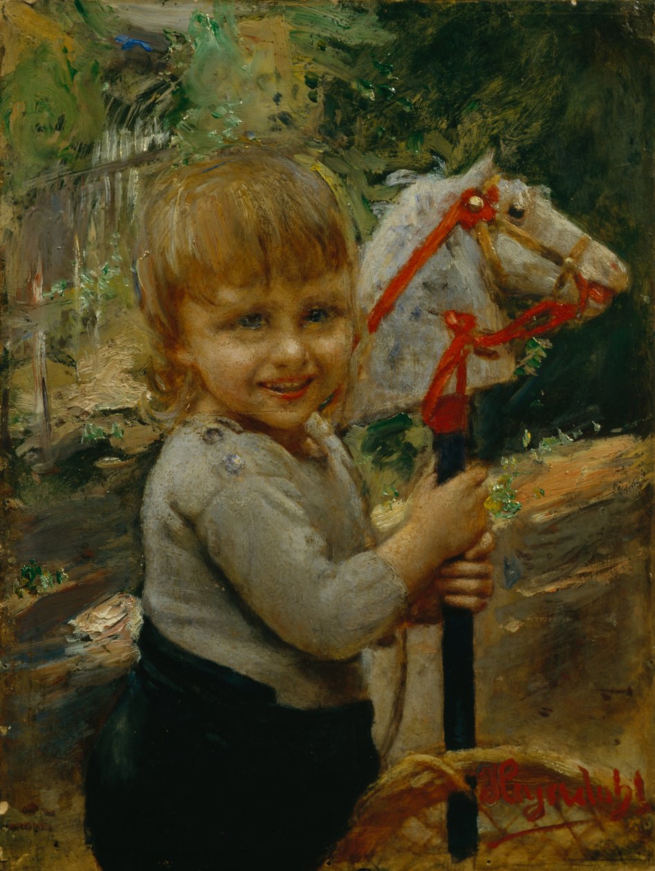 趣味の馬を持つ少年 作： ハンス・オラフ・ハイエルダール