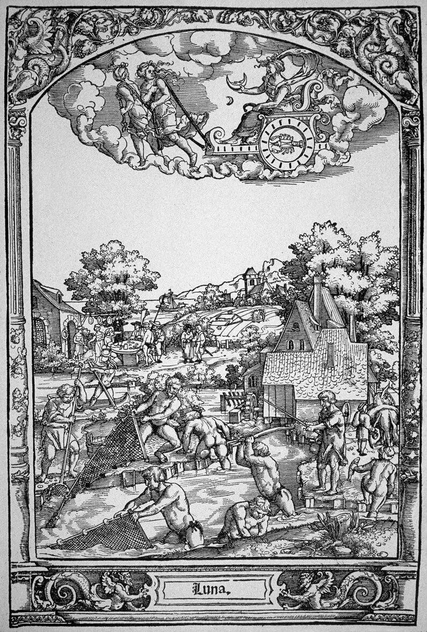 A Lua (xilogravura) 作： Hans Sebald (School of) Beham