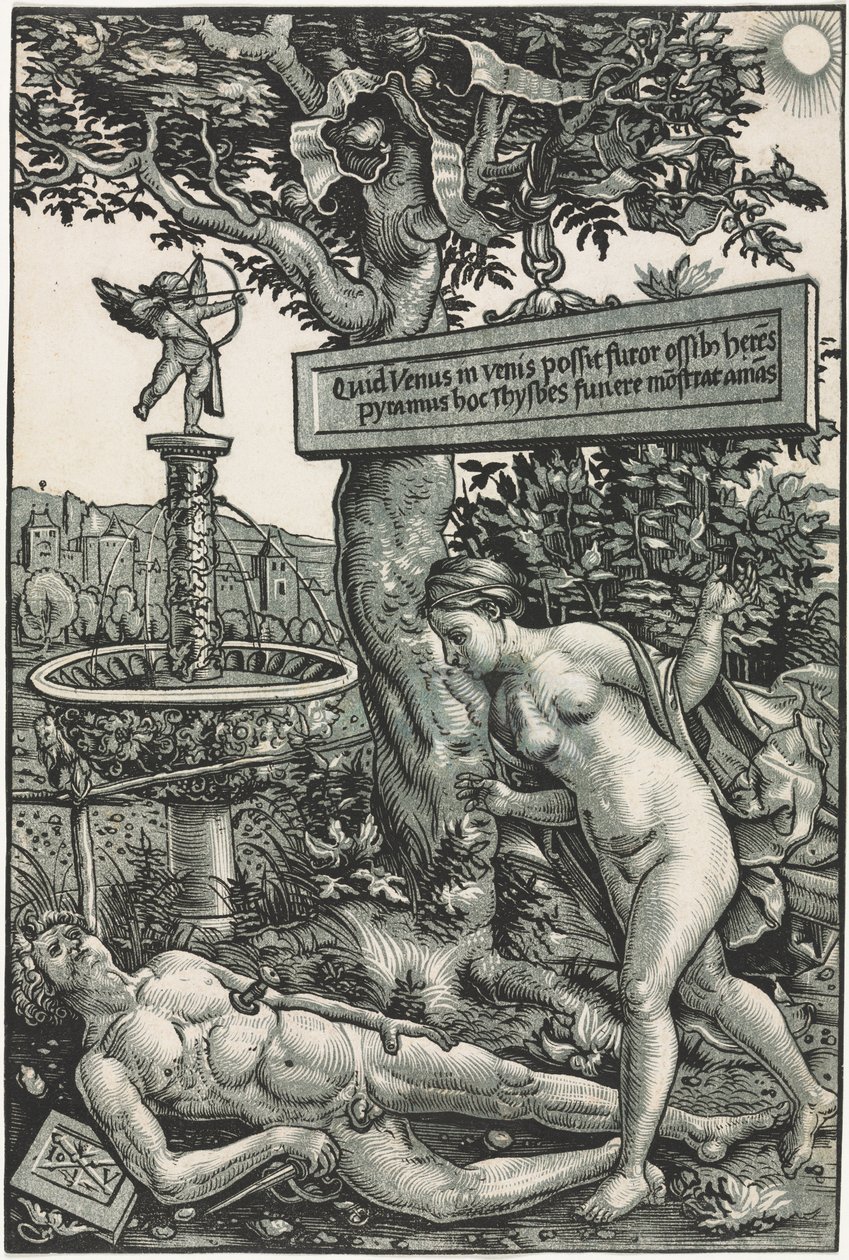 Pyramus and Thisbe、c。 1510。 作： ハンス・ウェヒトリン