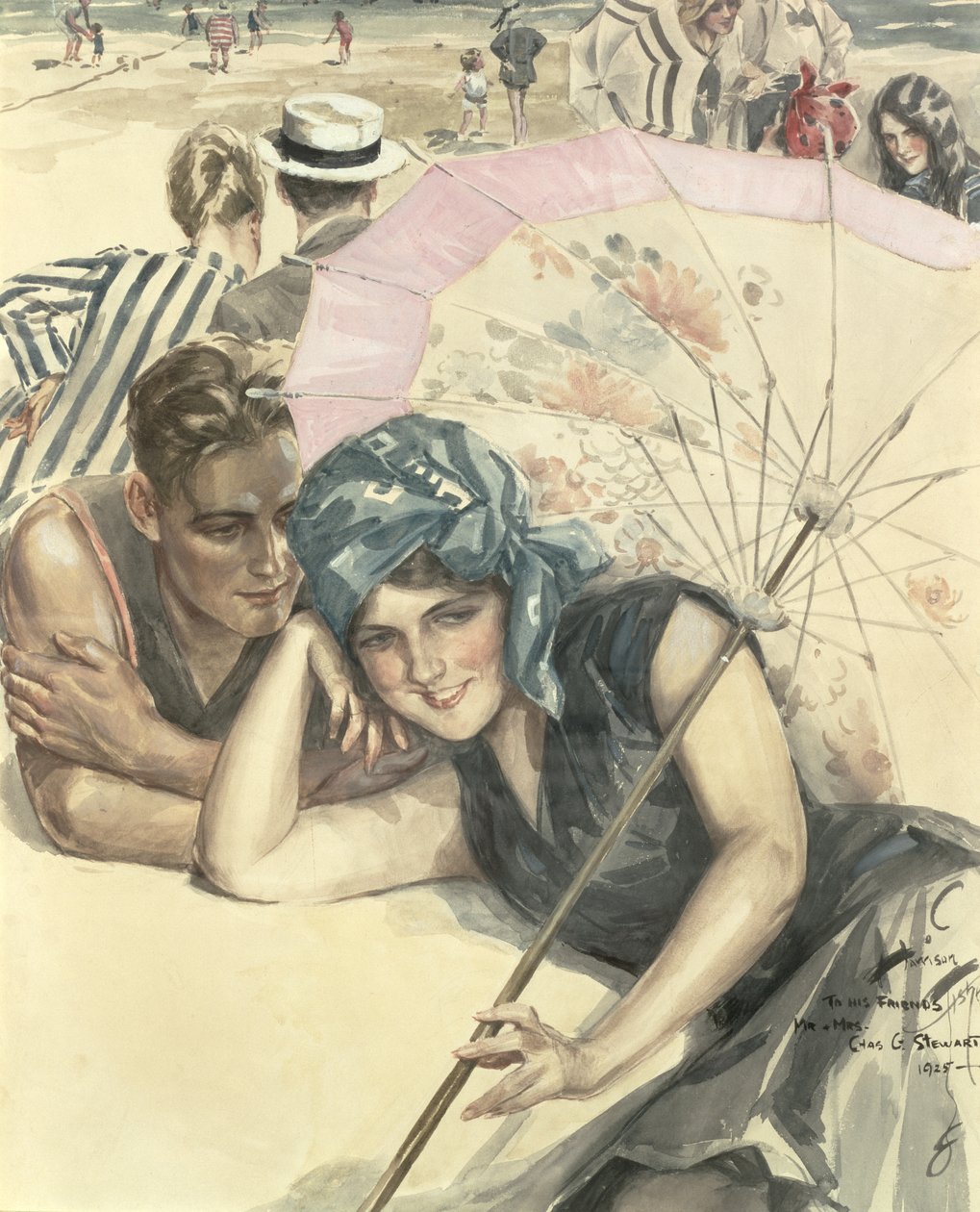 最初の小石、1925年（紙にトイレ） 作： ハリソン・フィッシャー