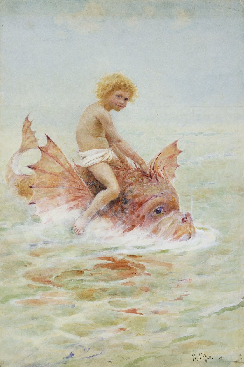 海の怪物に乗って、 作： ヘクター・カフィエリ