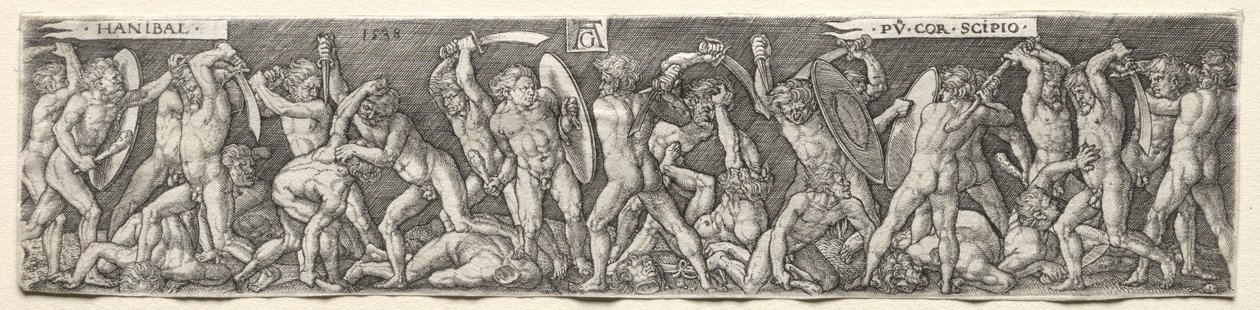 ハンニバルファイティングスキピオ、1538年。 作： ハインリッヒ・アルデグリーバー