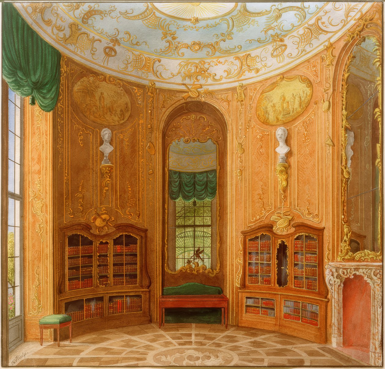 サンスーシー宮殿図書館 作： ハインリッヒ・ヒンツェ