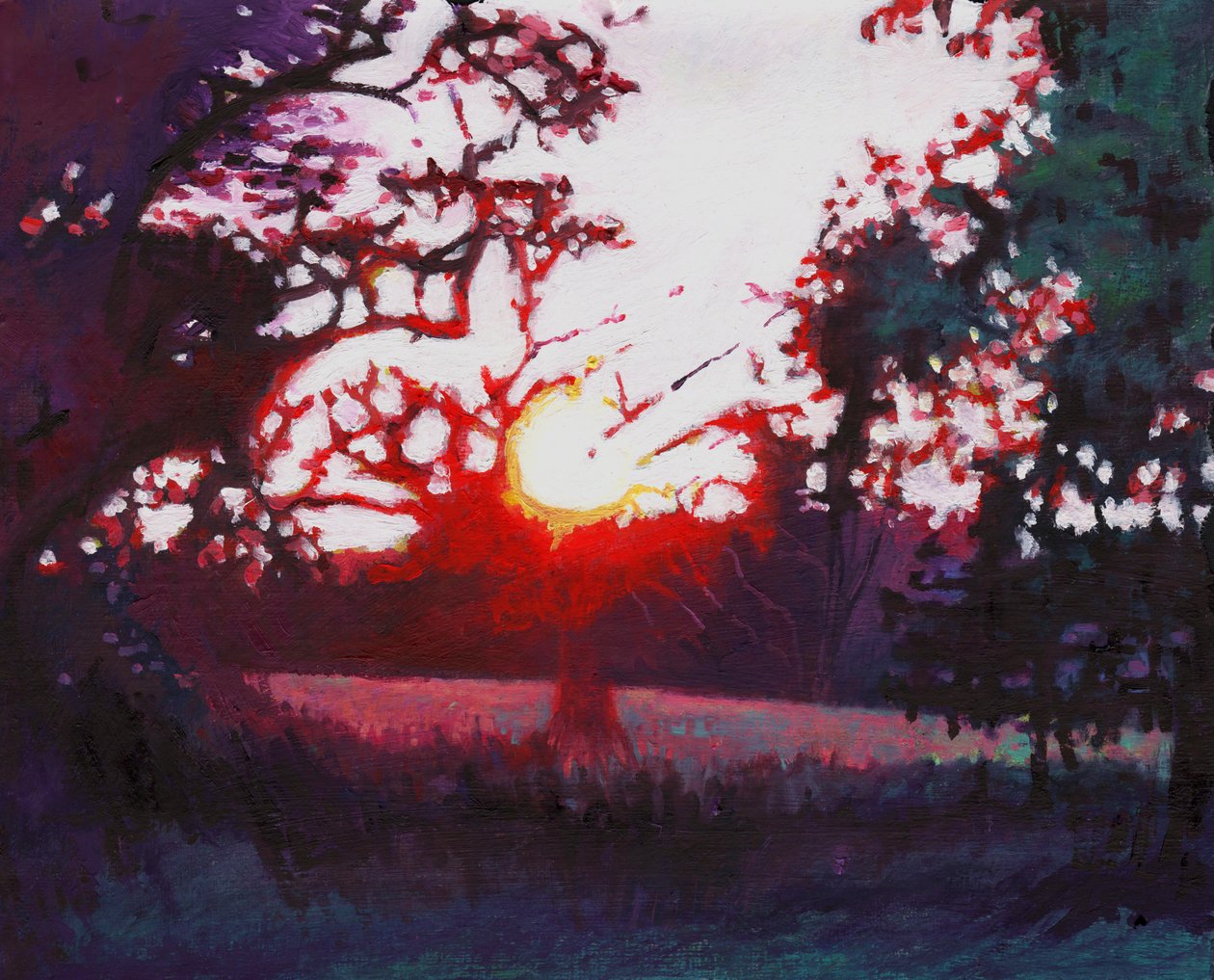 軽い接地、2013、（下塗りされた紙に油彩） 作： ヘレンホワイト