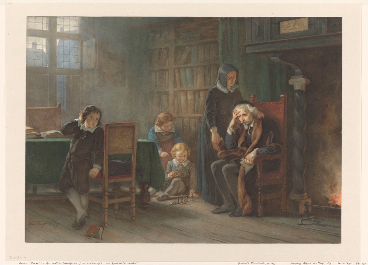 晩年のフォンデル 作： Hendrik Albert van Trigt