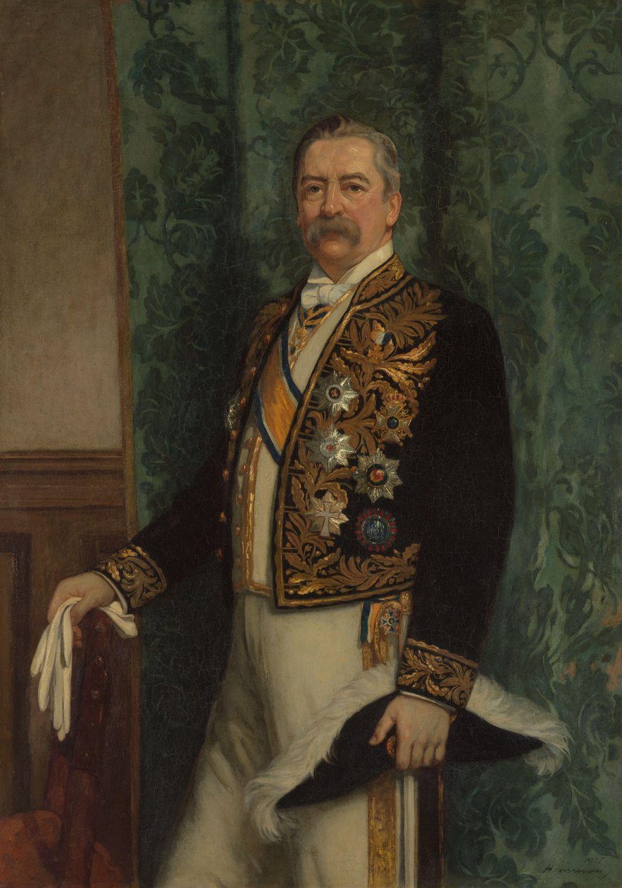 ウィレム・ルーズブーム（1843-1920）。 総督 (1899-1904) 作： ヘンリック・ヨハネス・ヘイバーマン