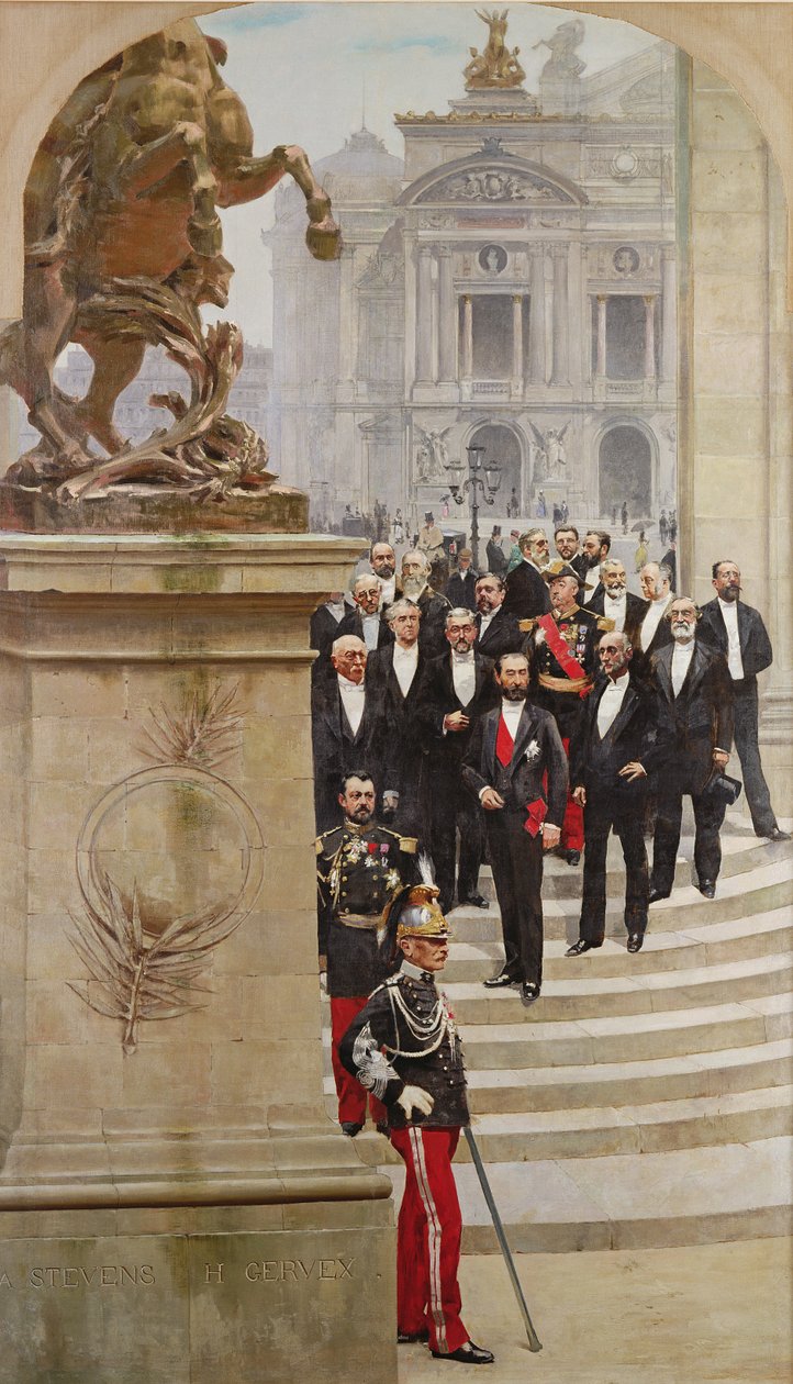 1889年の「世紀の歴史」のパノラマからのサディカルノー大統領（1837-94）と彼の政府、オペラ座の前 作： アンリ・ジェルベックス