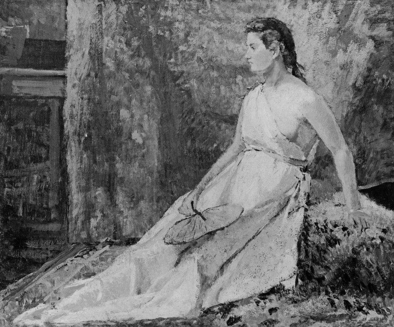 ファンを持つ若い女 作： アンリ・ルーアール
