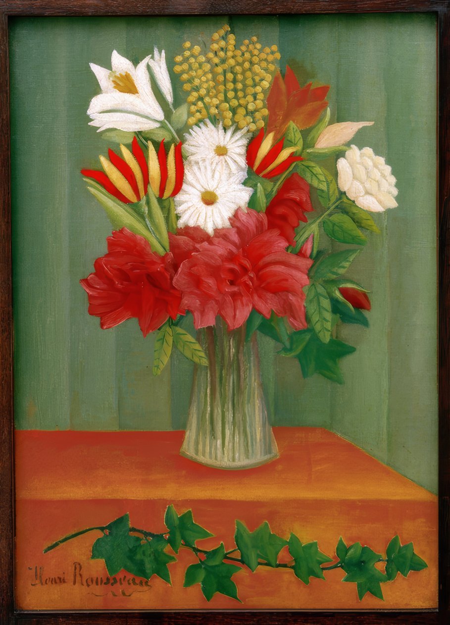 ツタの枝の花の花束 作： アンリ・ルソー