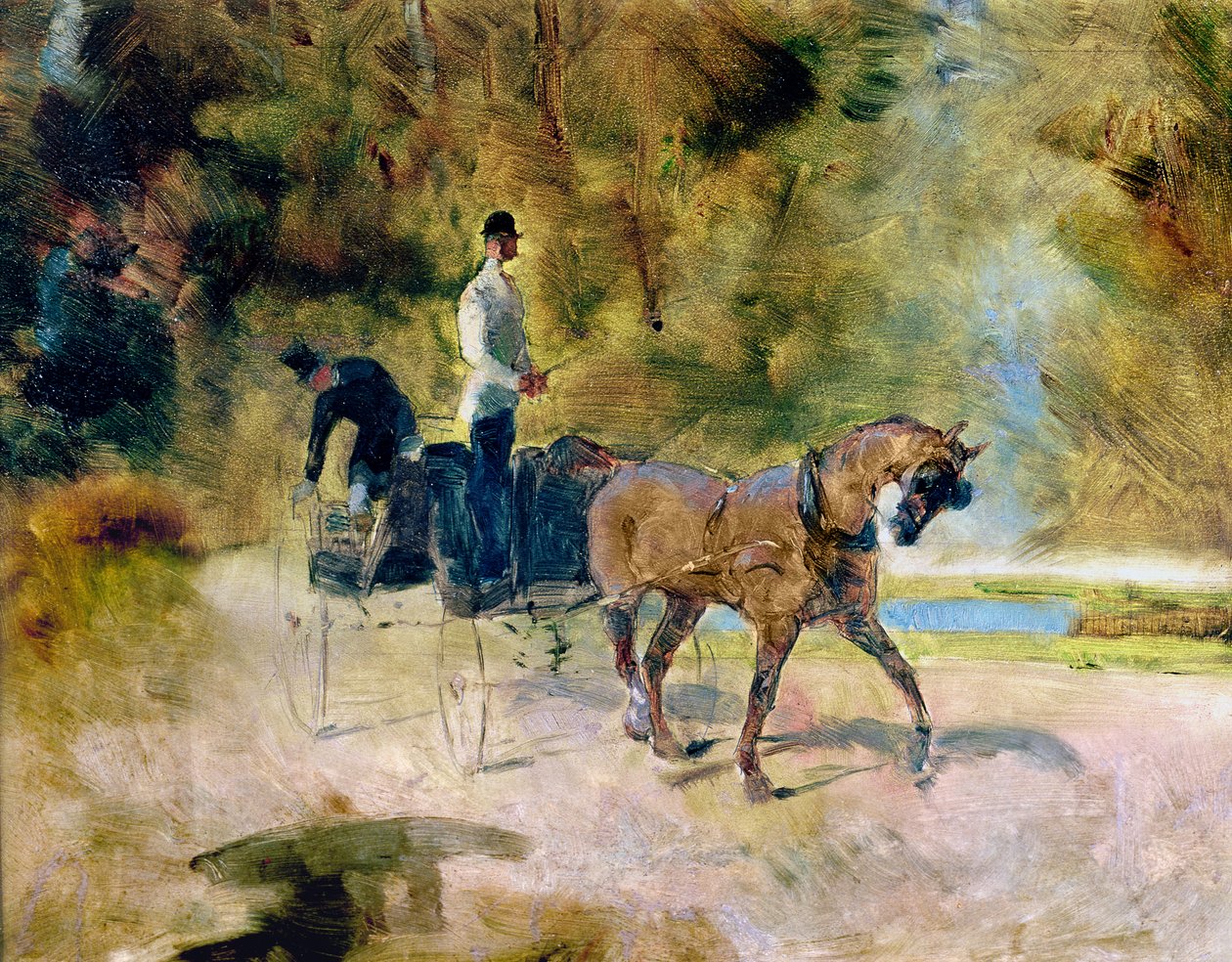 ドッグカート、1880 作： アンリ・ド・トゥールーズ・ロートレック