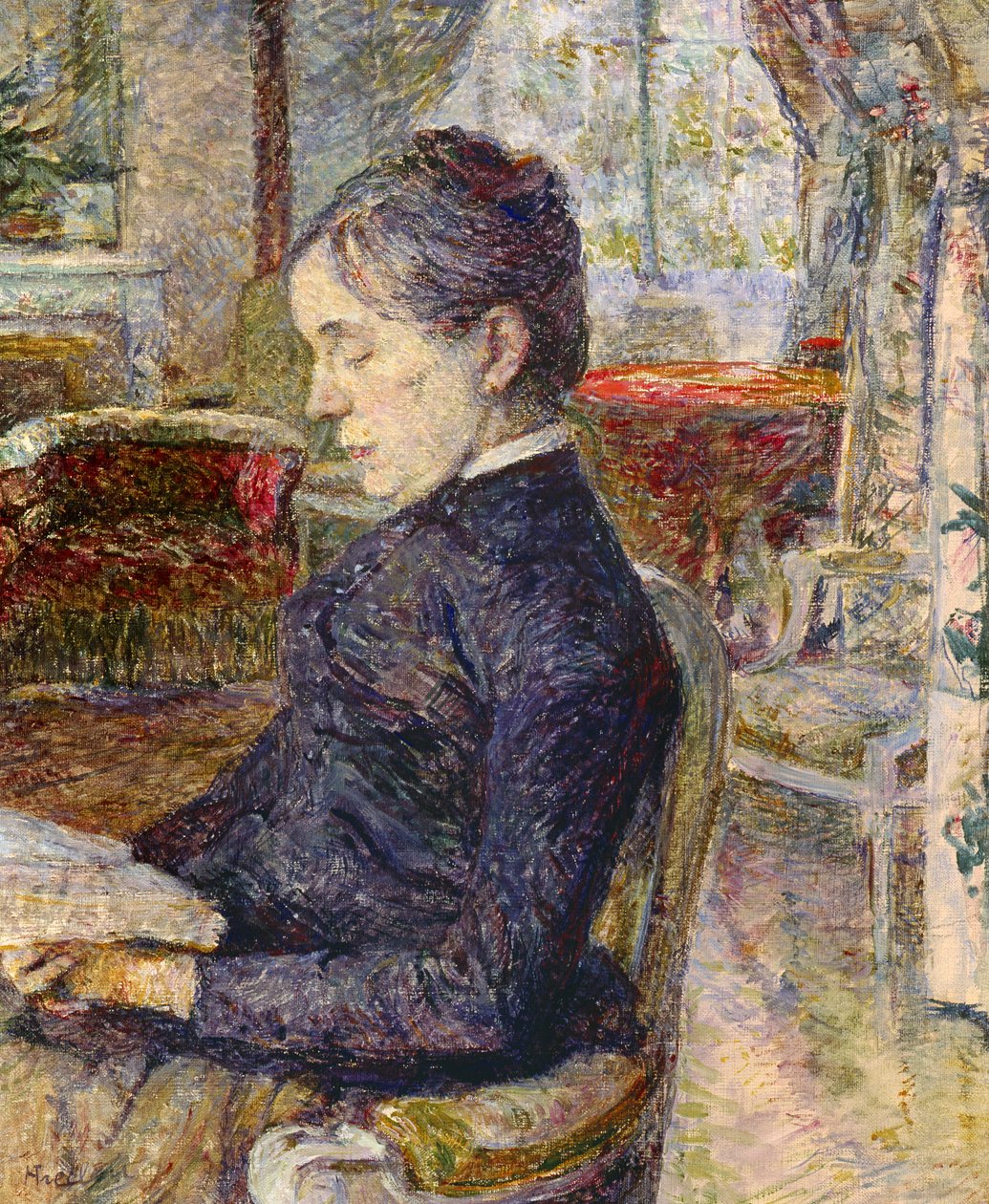 Adele Tapie de Celeyran（1840-1930）トゥールーズロートレックモンファ伯爵夫人、サロンオブシャトードマロームで1887年 作： アンリ・ド・トゥールーズ・ロートレック
