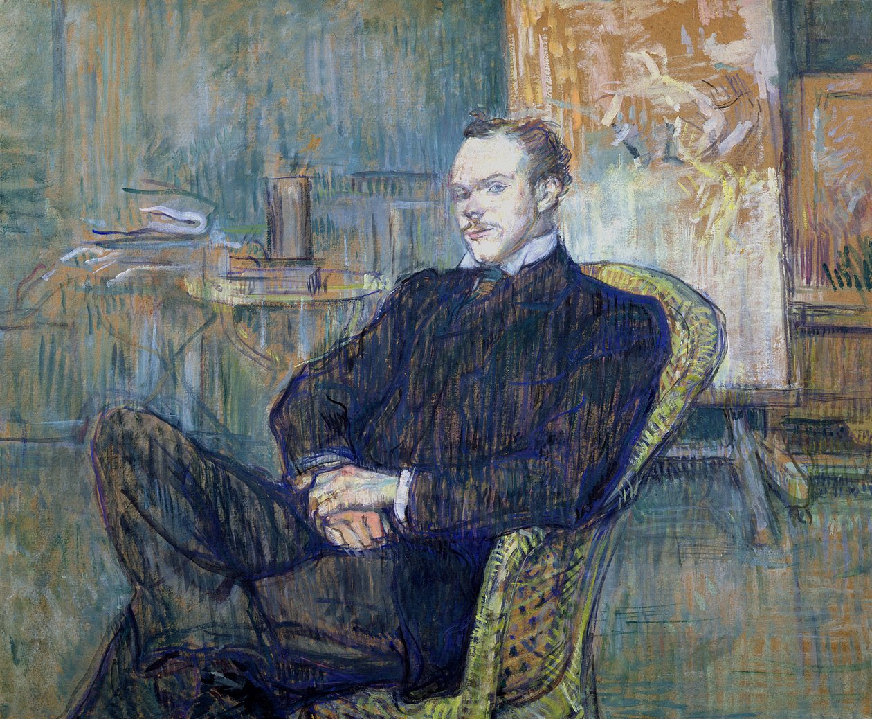ポール・ルクレール（1872-1956）1897（厚紙に油彩） 作： アンリ・ド・トゥールーズ・ロートレック