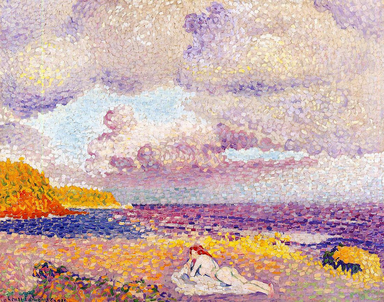 入ってくる嵐、1907-08 作： アンリ・エドモンド・クロス