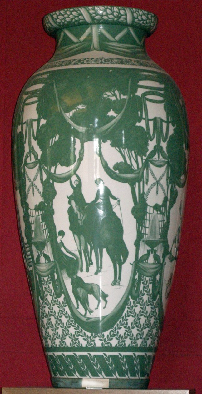 ギュスターヴ・ルイ・ジョルメス（1873-1959）1930（磁器）以後の川と森の快楽、ボーヴェの花瓶 作： アンリ・ジョセフ・ラセール