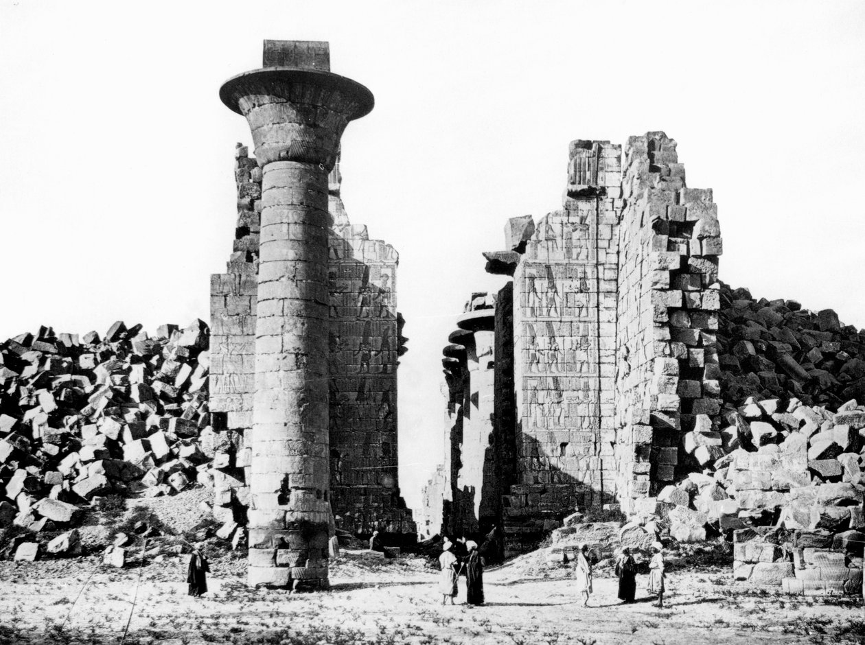 列と遺跡、ヌビア、エジプト、1887 作： ジョルジュアンリベチャード