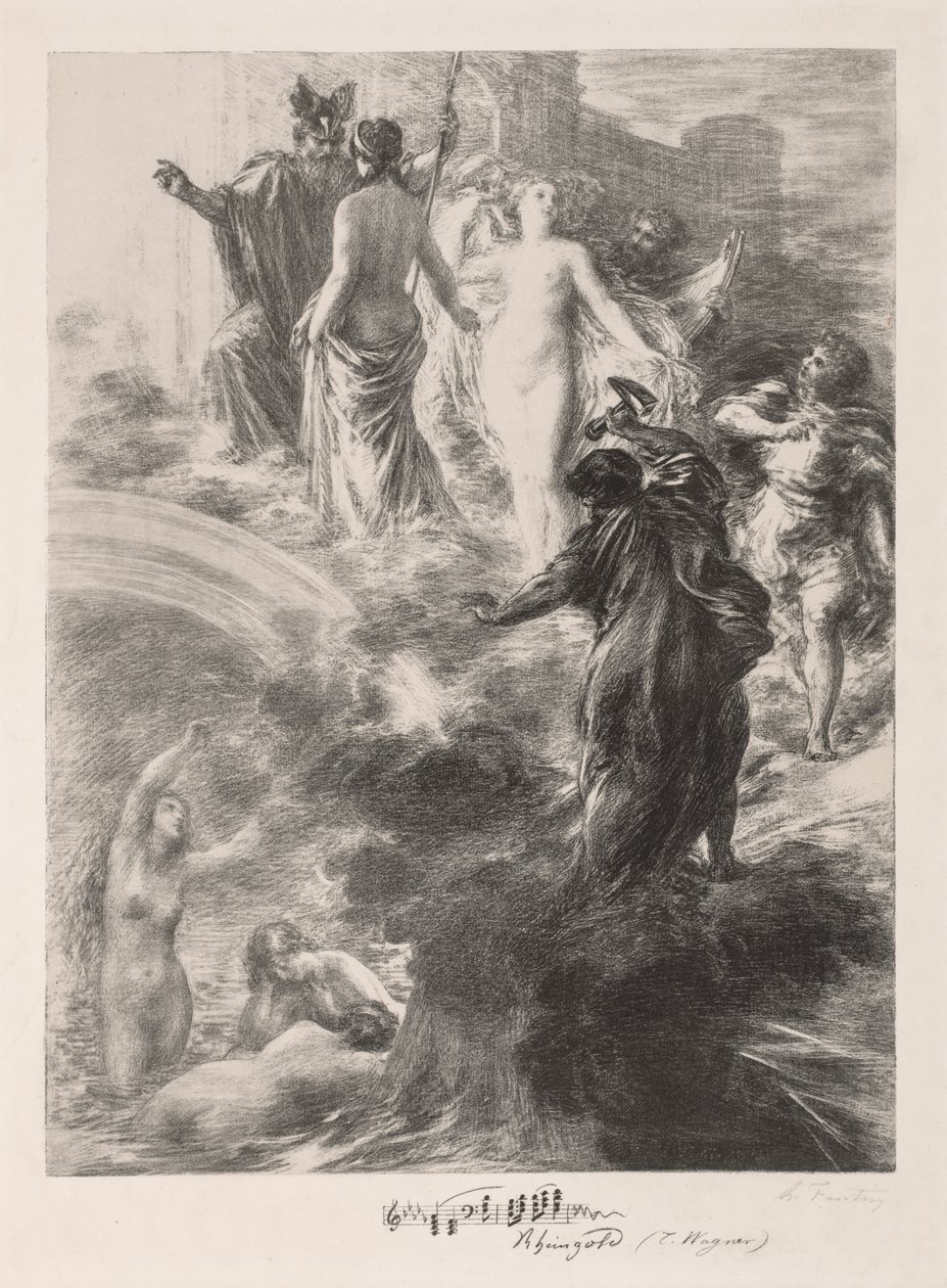 ラインゴールドのフィナーレ、1877年。 作： イグナス・アンリ・ジャン・ファンタン・ラトゥール