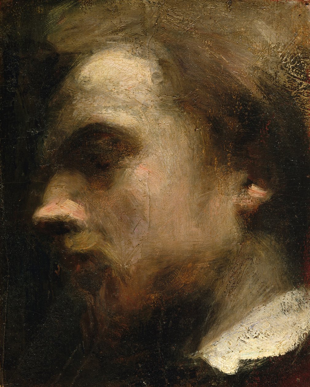 自画像、ca。 1858年。 作： イグナス・アンリ・ジャン・ファンタン・ラトゥール