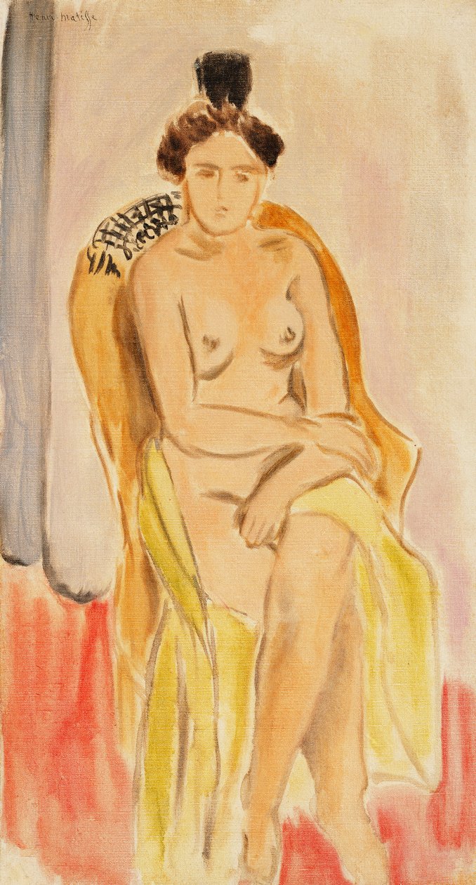座る女性ヌード 1919-1921年頃 油彩・カンヴァス 作： アンリ・マティス