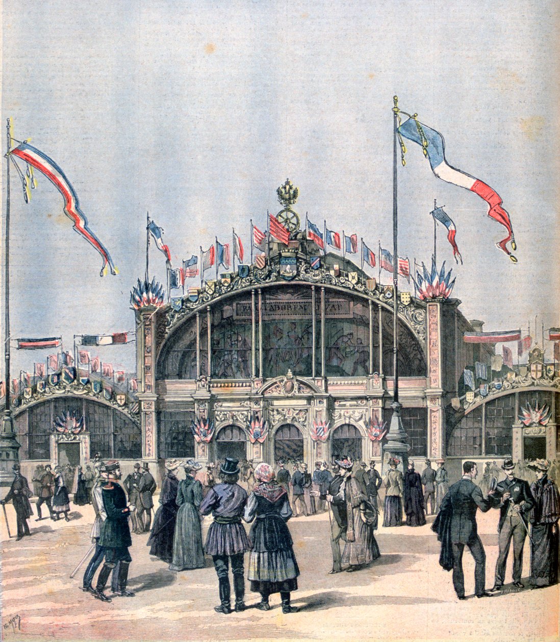 1891年のモスクワの日露博覧会のファサード 作： アンリマイヤー